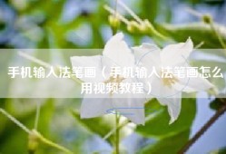 手机输入法笔画（手机输入法笔画怎么用视频教程）